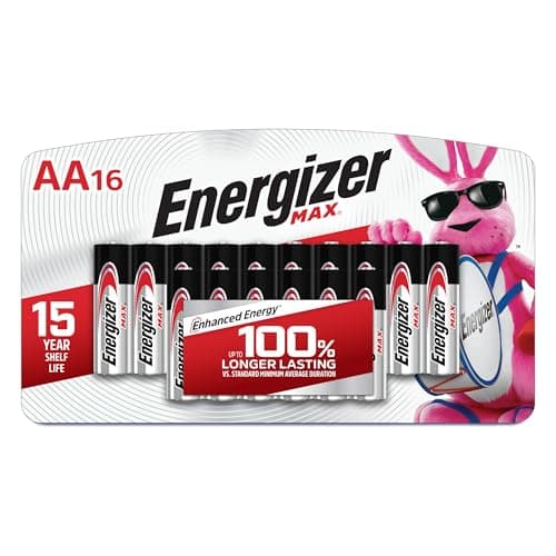 Energizer MAX AA Batteries (16 Pack), Double A Alkaline Batteries
