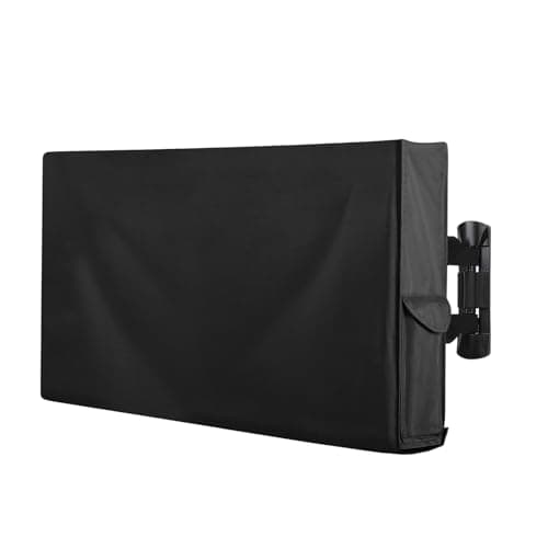 OutdoorLines Waterproof Weatherproof Outdoor TV Cover for 6065 Inch Flat Screen TV Dustproof UV Resistant Black Size 58 L x 37 W x 55 H