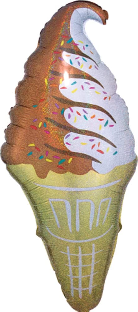 Wanna Party Ice cream Cone Foil Balloon 41" for Candy/Sweets/Candyland Party Decorations
