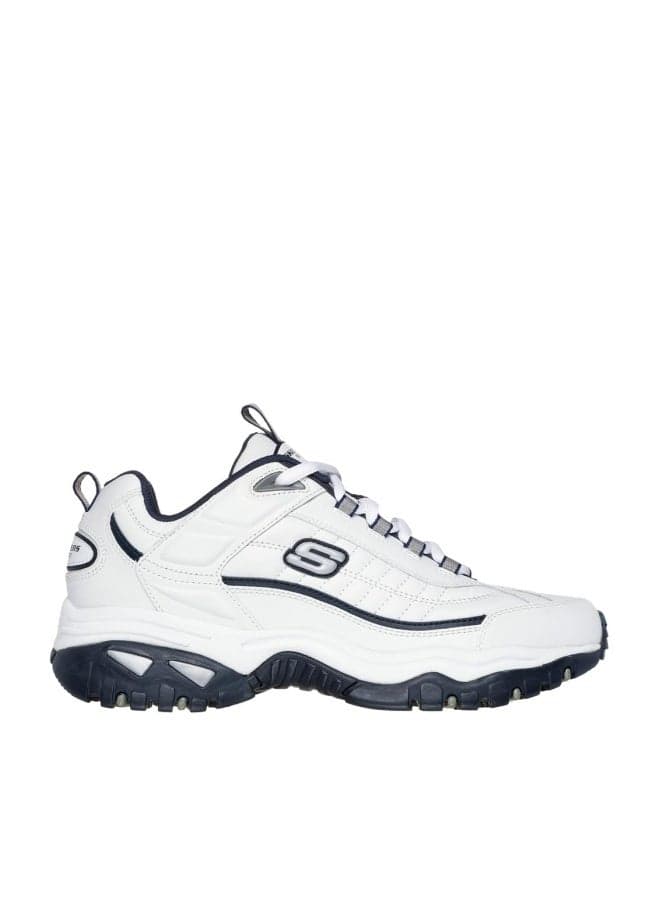 Skechers Men's Energy Afterburn Lace-Up Sneaker, White/Navy, 15 Wide