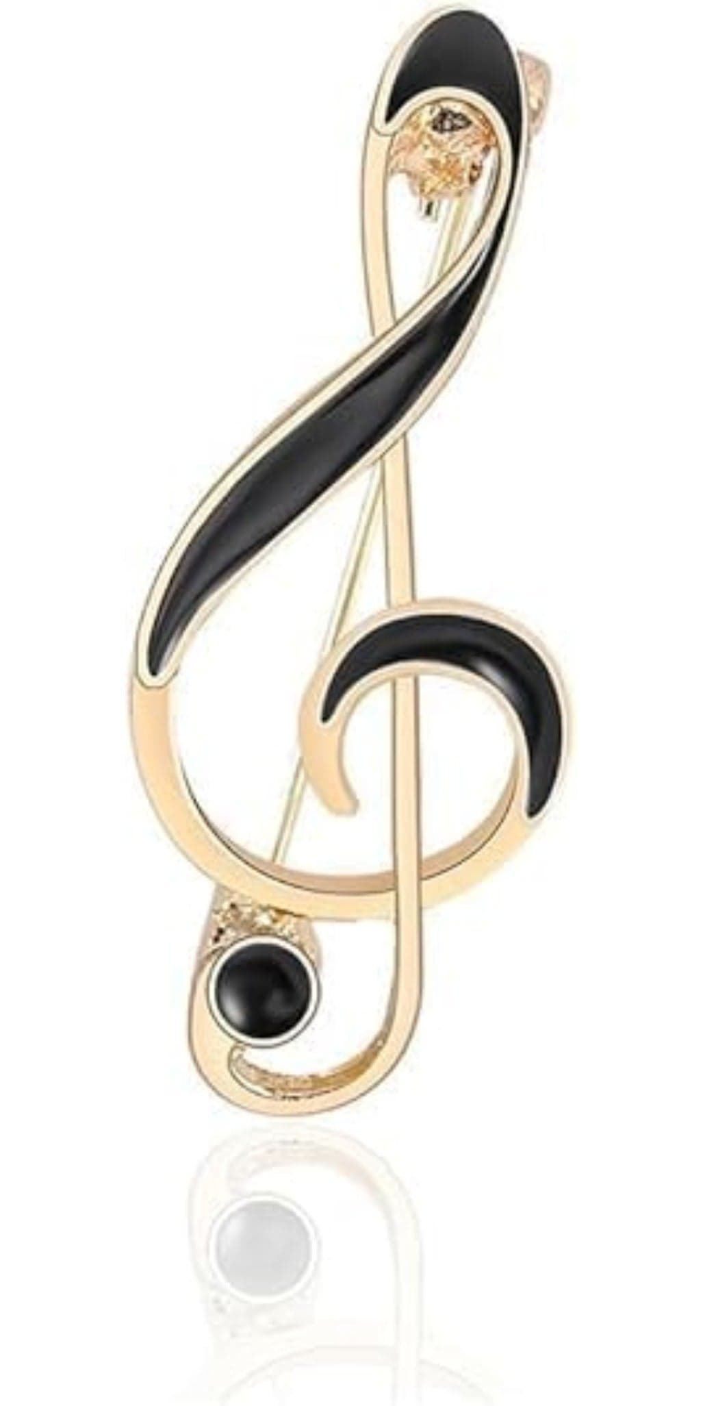 Music Note Brooch for Women and Men, Elegant Treble Clef Lapel Pin, Musical Jewelry for Scarf, Jacket, Dress, Suit, Hat, Bag, Birthday Wedding Gift Accessories