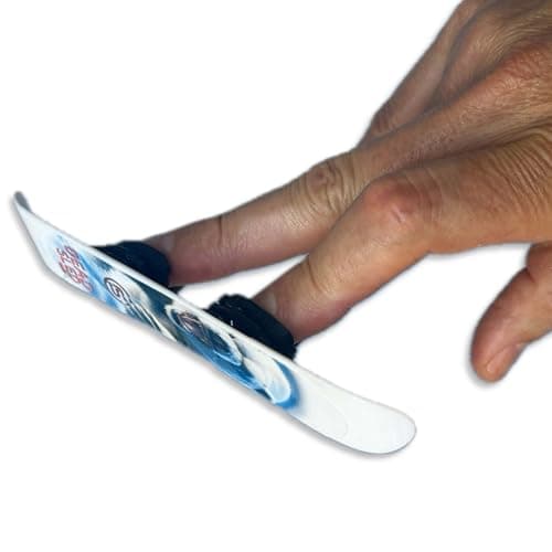 CRAFTED INGENUITY Finger Sliders Dead Sled Mini Snowboard Finger Board with Bindings for Tricks Fingerwear Grip Tech Desk Fidget Snowboard Decor for Snowboarders
