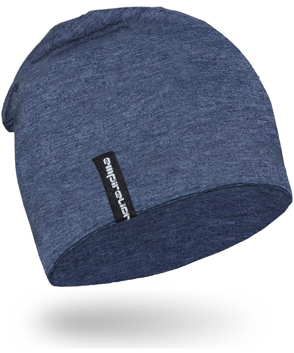 EMPIRELION 9" Multifunctional Lightweight Beanies Hats, Running Skull Cap Helmet Liner Sleep Caps for Men Women (Steel Blue Mel., 1)