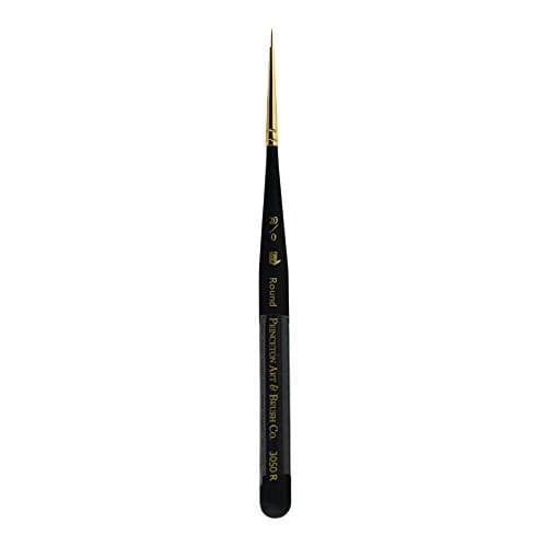Princeton Mini-Detailer Paintbrush, Size 20/0 inch, Black