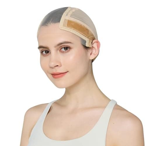 Xiushumyi Wig Cap Lace Wig Grip Cap for Keeping Wigs in Place Wig Cap with Grip Band Make Your Wigs Glue Free NonSlip Wig Caps for WomenNude M
