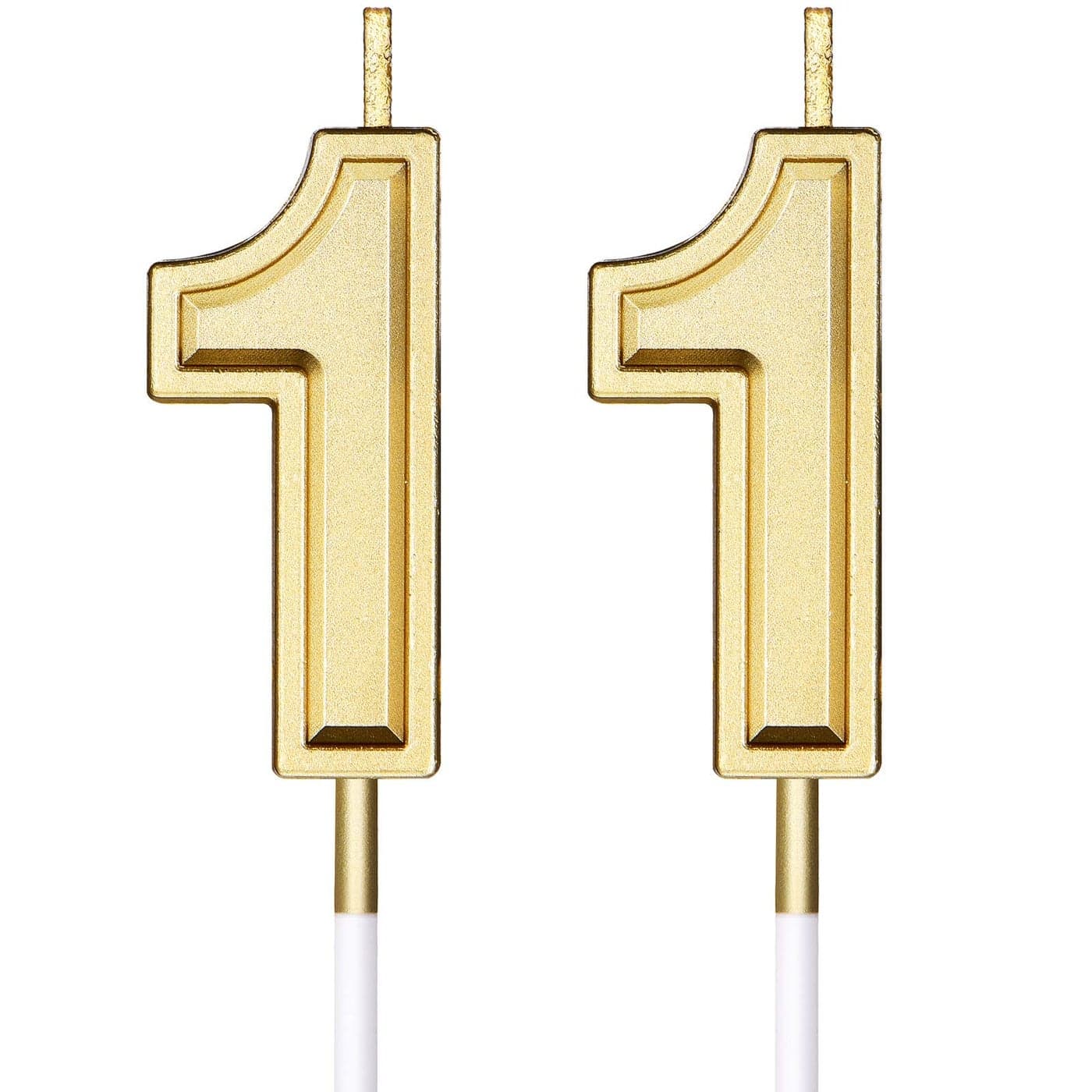 11th Birthday Candles Cake Number Candles Happy Birthday Cake Candles Topper Decoration for Birthday Wedding Anniversary Celebration Favor 354 Inches Total LengthGold