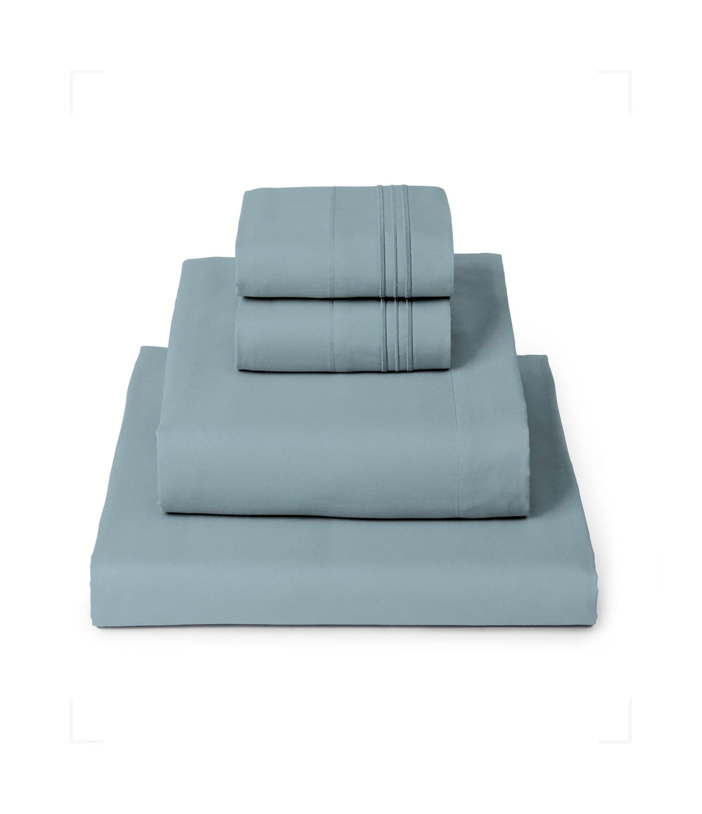 Mellanni King Sheets Set 4 PC Iconic Collection Bedding Hotel Luxury Extra Soft Cooling Bed Sheets Wrinkle Fade Stain Resistant King Spa Blue