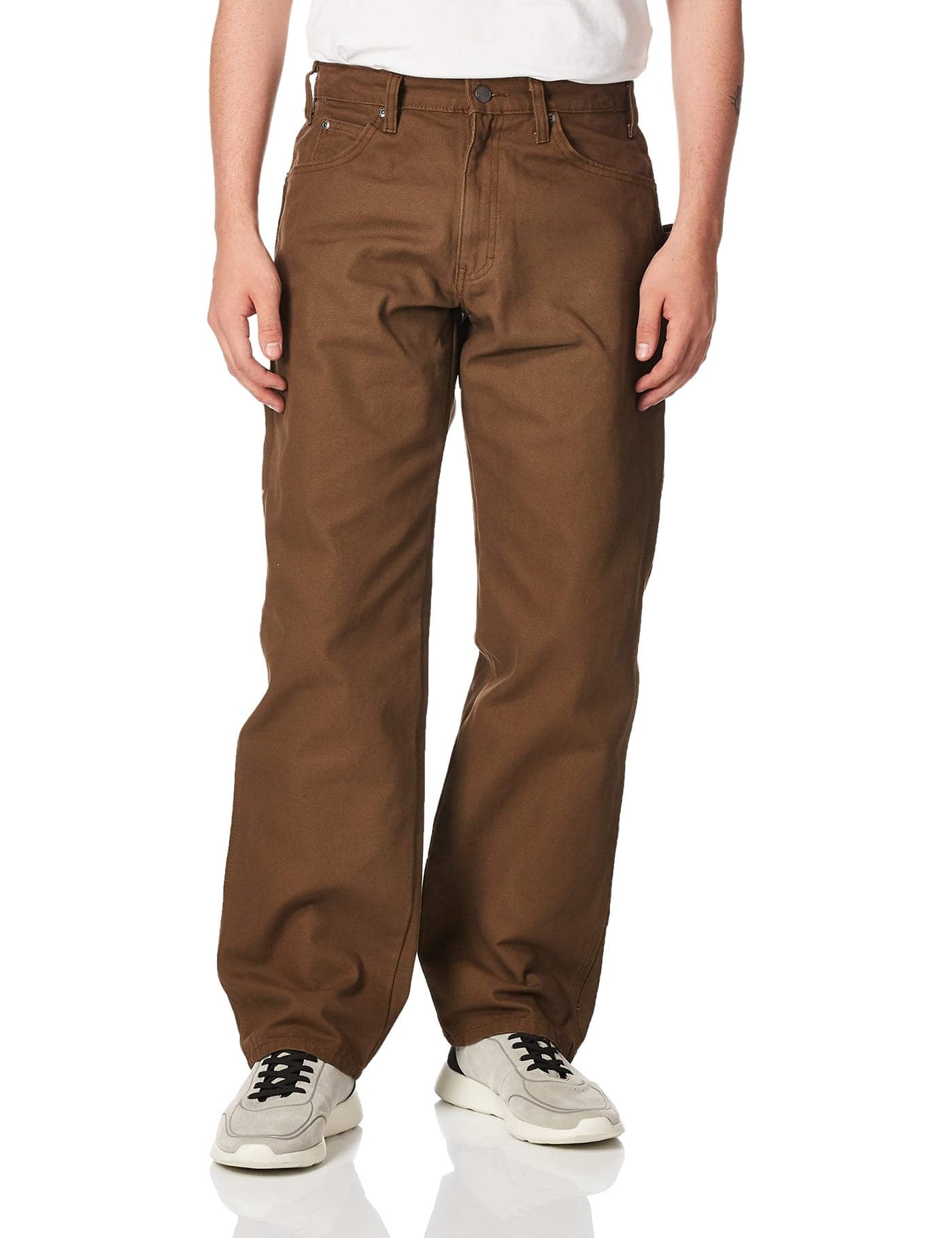 Dickies mens Relaxed Fit Sanded Duck Carpenter jeans, Brown Duck, 36W x 32L US