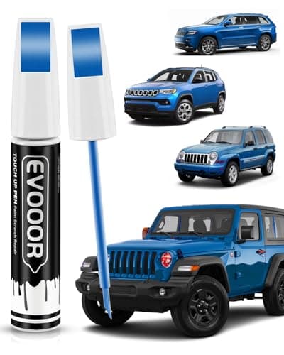 EVOOOR PBJMBJ Hydro BlueLaser Blue Pearl Touch Up Paint Compatible with JeepExact Match 2 in 1 Touch up Paint for Chips and Nicks Repair