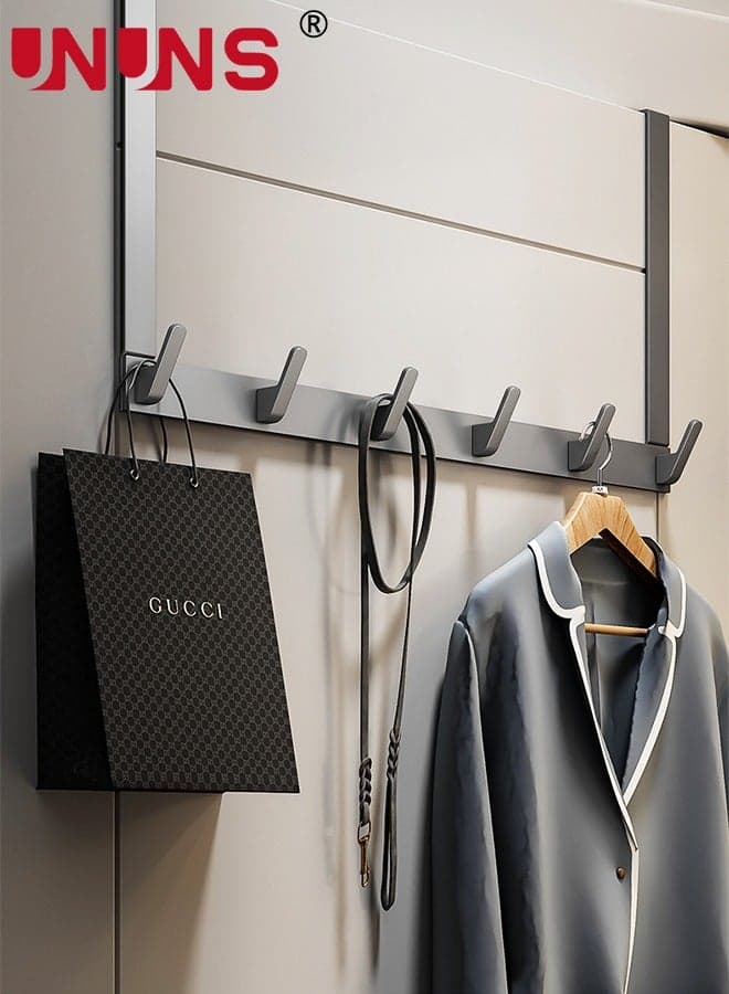 Over The Door Hooks,6 Hook Door Hanger Rack,Decorative Organizer Hooks For Clothes,Coat,Hat,belt,Towels