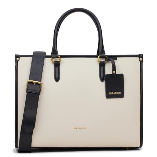 Miraggio Denice 2.0 Laptop Tote Bag For Women With Adjustable & Detachable Strap | Fits Upto 14 Inch Laptop | Office Bag For Women Stylish