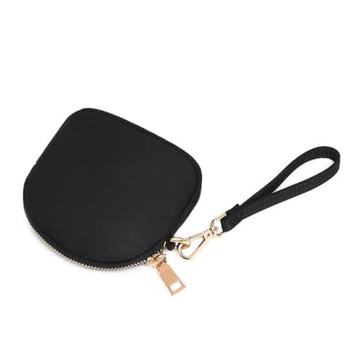 YONBEN Organizer Bag Makeup Bag for Purse Travel Toiletry Zipper Pouch Small Makeup Pouch with Pockets Wristband design Black Nylon