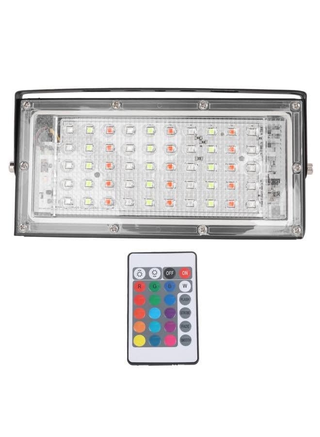 RGB Flood Light IP66 Waterproof High Brightness AC 220V 50W Outdoor Colorful Floodlight with Remote Control