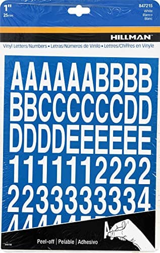 Hillman 847215 1Inch DieCut LettersNumbers Kit White