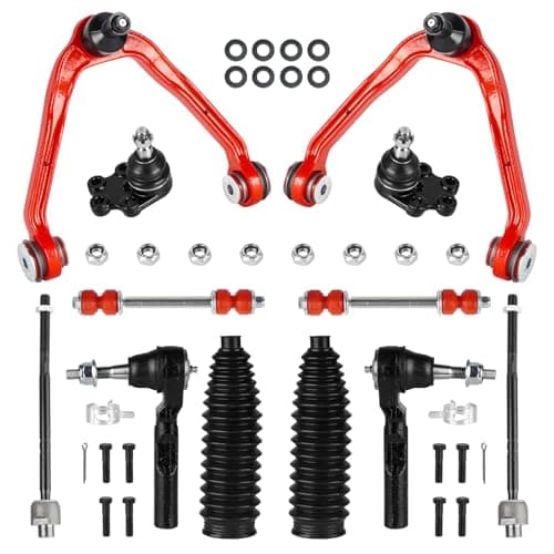 TadaMark Front Upper Control Arm with Ball Joints Suspension Kit with Polyurethena Bushing,Tie Rod Ends Sway Bar Stabilizer Links Fit for Chevrolet Silverado for GMC Sierra 1500 1999-2006 RWD
