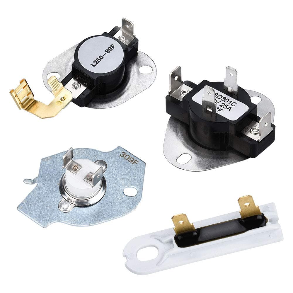 3977393 Dryer Thermal Fuse 3387134 Dryer Cycling Thermostat 3392519 Dryer Thermal Fuse 3977767 Dryer Thermostat Compatible with Whirlpool Dryers Replacement Parts WP3387134 WP3977767 WP3977393