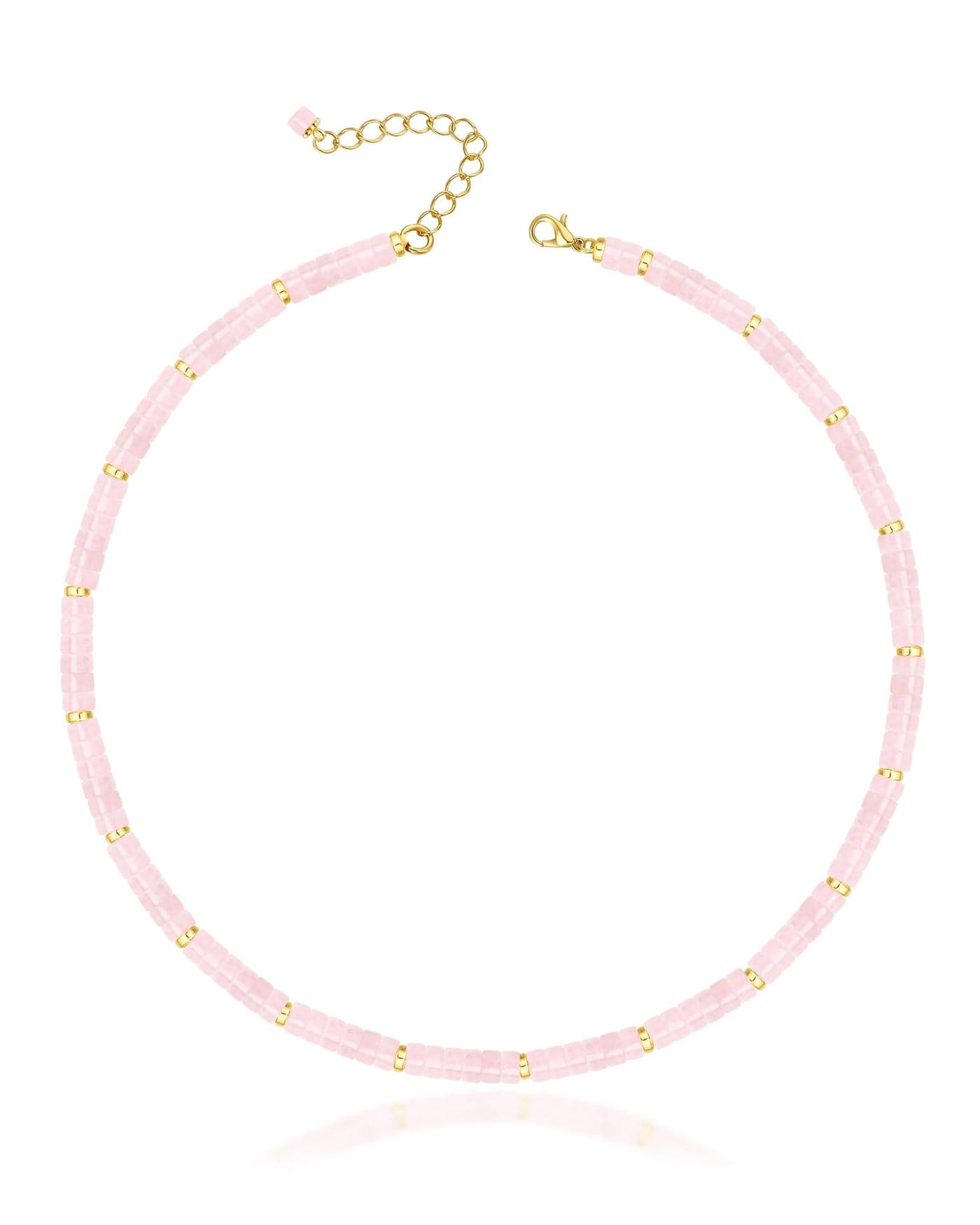 MIDDLUX Choker Necklace for Women, Rose Quartz Necklace, Crystal Necklaces, Beaded Necklaces for Women, Summer Jewelry Gifts