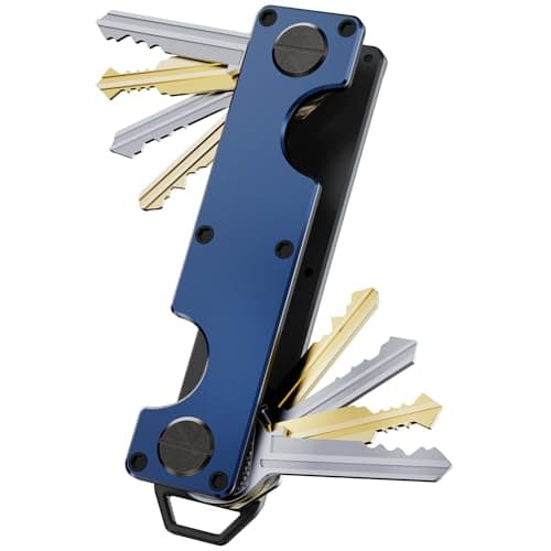 Key Organizer Key Holder Compact Key Case Minimalist Metal Key Chain Key Holder for Keychain Secures 8-10 Keys EDC