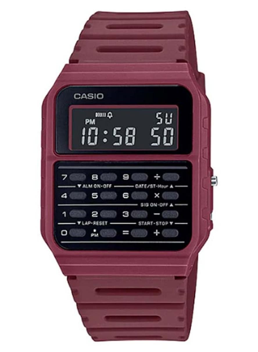 Unisex Resin Digital Wrist Watch CA-53WF-4BDF - 33 mm - Maroon