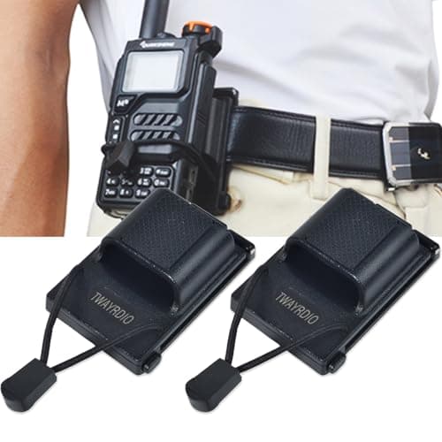 TWAYRDIO 2Pack Radio Holster for Duty Belt up to 0.16" Thick, Radio Holder Law Enforcement Gear Holder for Motorola BaoFeng Kenwood Midland Harris Two Way Radios Walkie Talkies