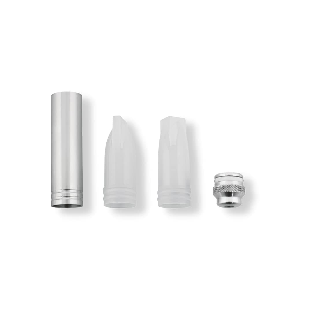 iSi Decorator Tips with Adaptor for Filling and Decorating for iSi Gourmet Whippers Set of 4 Stainless SteelPlastic
