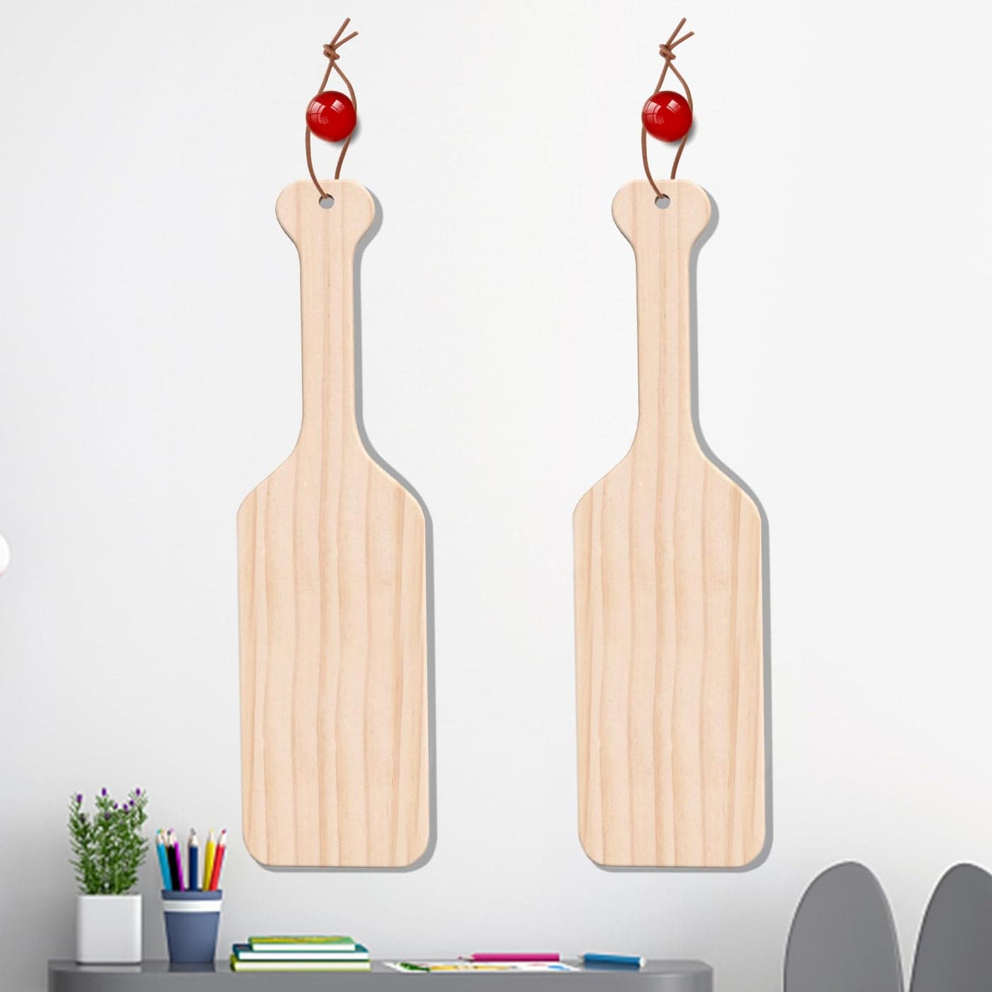HAPYFMSHI 2 Pieces 15 Sorority Paddle Unfinished Solid Pine Wooden Paddle Smooth Wooden Fraternity Paddle for DrawingCrafts