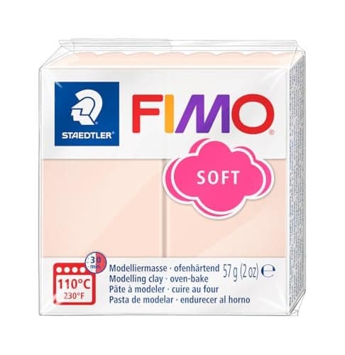 Staedtler FIMO Soft Polymer Clay Oven Bake Clay for Jewelry Sculpting Crafting Light Flesh 802043
