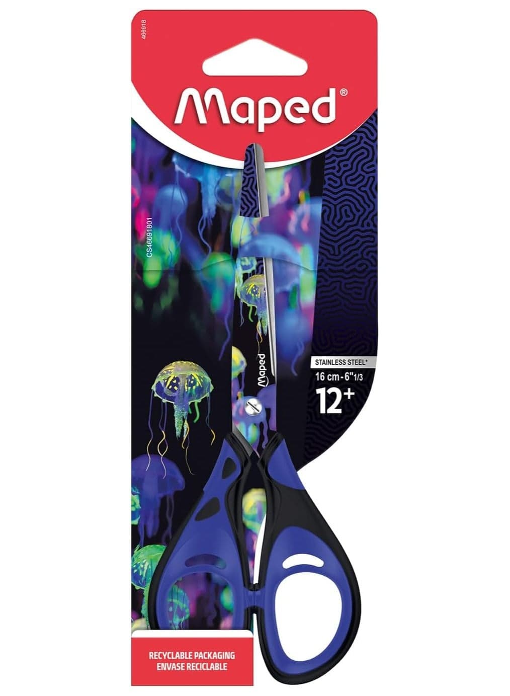 Maped - School and craft scissors Deepsea Paradise 16 cm, pointed