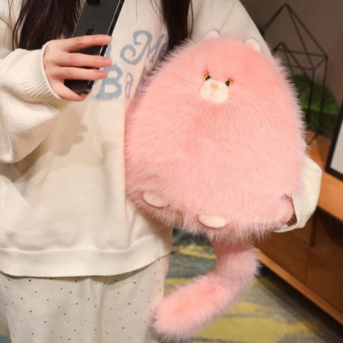 PEACH CAT Fat Cat Stuffed Animal 118 Big Kitten Plushies Cute Plush Toys Birthday Gifts for Kids Pink