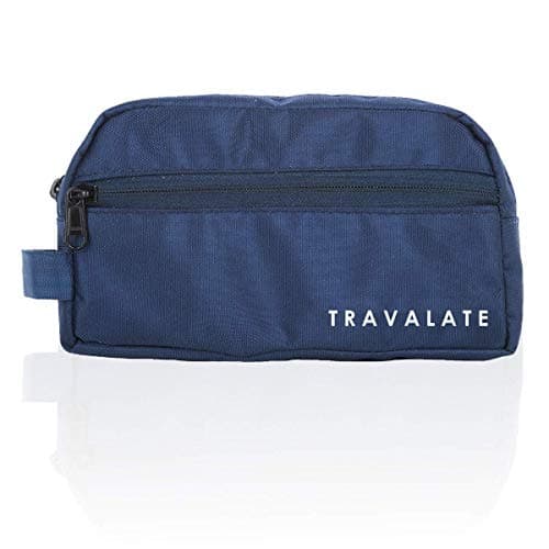 Travalate Polyester Toiletry Travel Bags Makeup Shaving Kit Pouch for Men & Women, Single Part Multipurpose kit Bag for Toiletrys - Blue