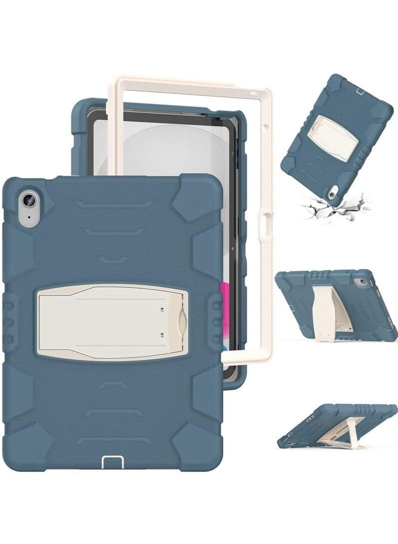 Heavy Duty Kids Case for iPad 10th Generation 109 Inch 2022 with Built-in Screen Protector Three Layer Shockproof Rugged Hybrid Protective Cover with Kickstand