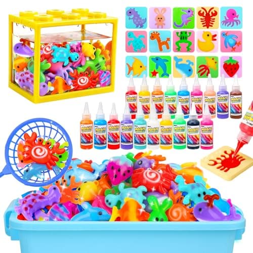 Aqua Fairy Water Gel Kit for Kids Magic Water Elf Toy Kit with 20 Magic Gel 16 Shape MoldsDIY Magic Elf Kits Make Your Own Water Pets Arts and Crafts for Kids 46 7 8 9 10 Year Old Boys Girls Gifts
