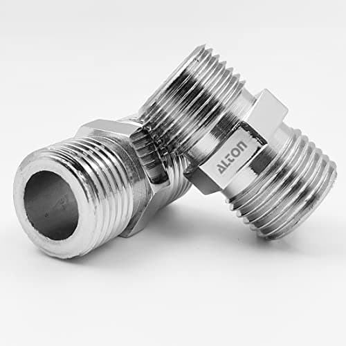 ALTON ALD335, Brass Hex Nipple, Pack of 2 (Chrome)