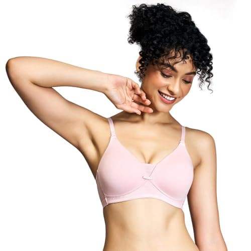 NYKD Women's Cotton Lightly Padded Wire Free T-Shirt Bra (NYB003_Nude_38C)