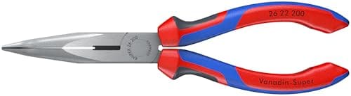KNIPEX 26 22 200 SBA Tools Long Nose Pliers With Cutter 40 Degree Angled MultiComponent 2622200SBA