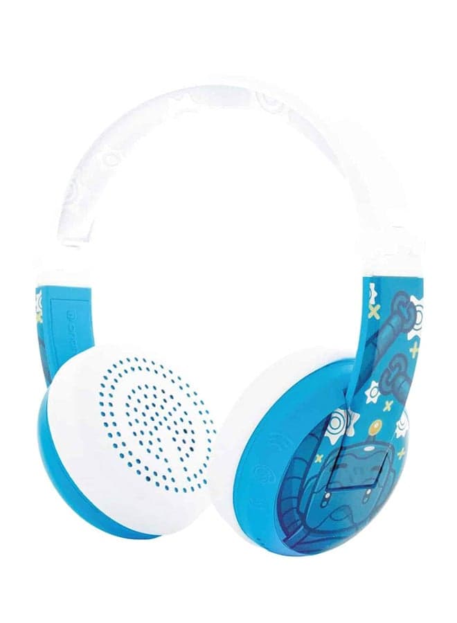 Wave Bluetooth Kids Headphones Waterproof Robot Blue