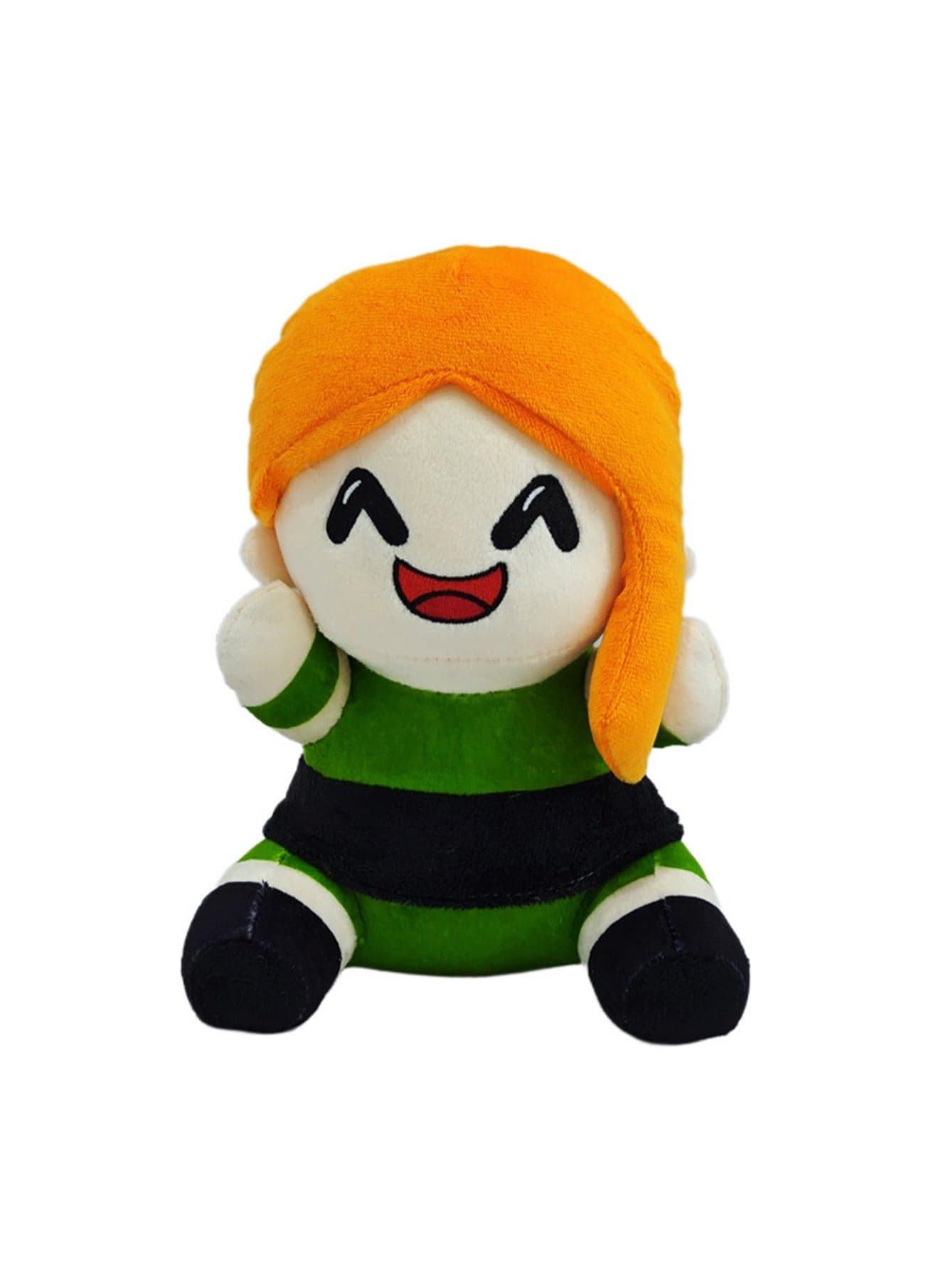 Omz Plush 20cm Plush Toy, Realistic Cute Soft Plush Doll, Gift For Boys And Girls Game Fans (Smiling Orange-Haired Girl)