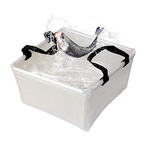 AceCamp Multifunctional Collapsible Water Basin, Folding Tub, Portable Bin, Lightweight Foldable Sink with Handles for Camping, Dish Washing, Laundry, Fishing, Hiking, Outdoors (White Basin - 10L)