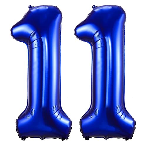 Navy Blue 11 Balloon Numbers40 Inch Dark Blue 11 Birthday Balloons Large Foil Mylar Balloons Number 11 for Birthday Party Anniversary Decorations