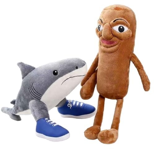 Mushplushies 2PCS Italian Brainrot Steal a Brainrot Plush 14 InchTralalero Tralala 18 Inch Tung Tung Tung Sahur Toys Valentines Day Gifts for Kids Birthday Party Favors Decorations