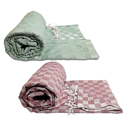 Riyashree Organic Cotton Silky Soft 3D Bhagalpuri Dull chadar Designer Blanket & Duvet (52 * 94 in) Combo (Pack of 2) Dull 032 034