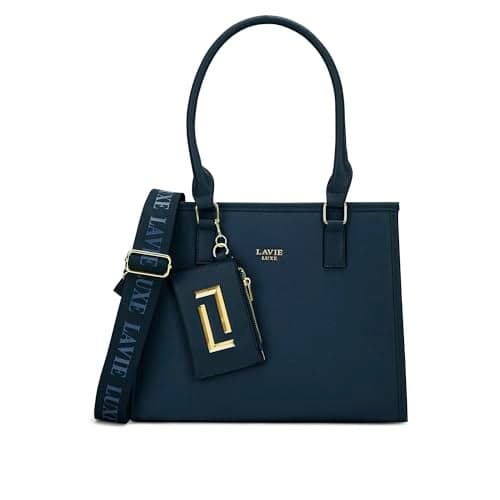Lavie Luxe Women's Duo Quad Medium Solid Tonal Satchel Handbag for Women | Satchel Bag for Women Work | Ladies purse | Stylish Shoulder Bag | Ladies Gift