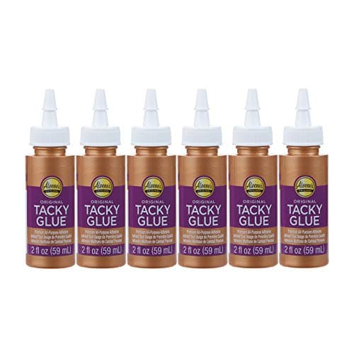 Aleene's Original 6-Pack, America's Favorite Tacky Glue, 2 FL OZ - 6 Pack, Ideal for Slime, Crafts and School Projects