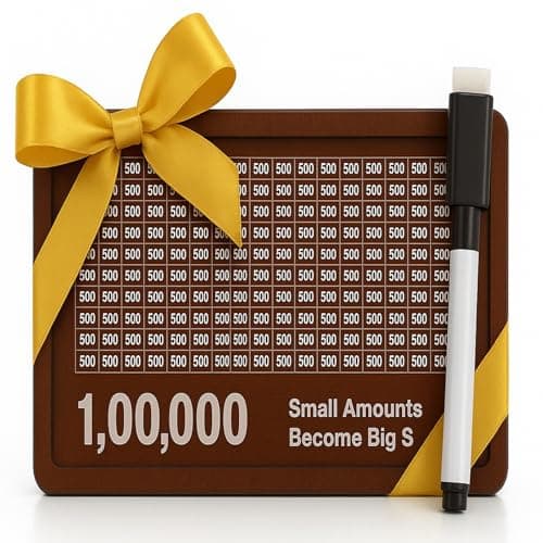 JAYTOP Money Saving Box for Adult 100000, Piggy Bank 100000 for Kids Boys and Girls, Money Box, Wooden Money Bank, Gullak with Carved Design, 1 Lakh Money Savings Box (100000)