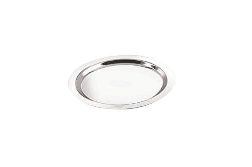 Neelam Stainless Steel 21, 22 Gauge, Tope Cover/Ciba/Lid/Cheeba/Dhakan, 34 cm, Set of 3, Multipurpose, Round Steel Lid, Silver