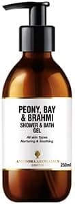 Amphora Aromatics Peony Bay and Brahmi Shower Gel 250ml Glass