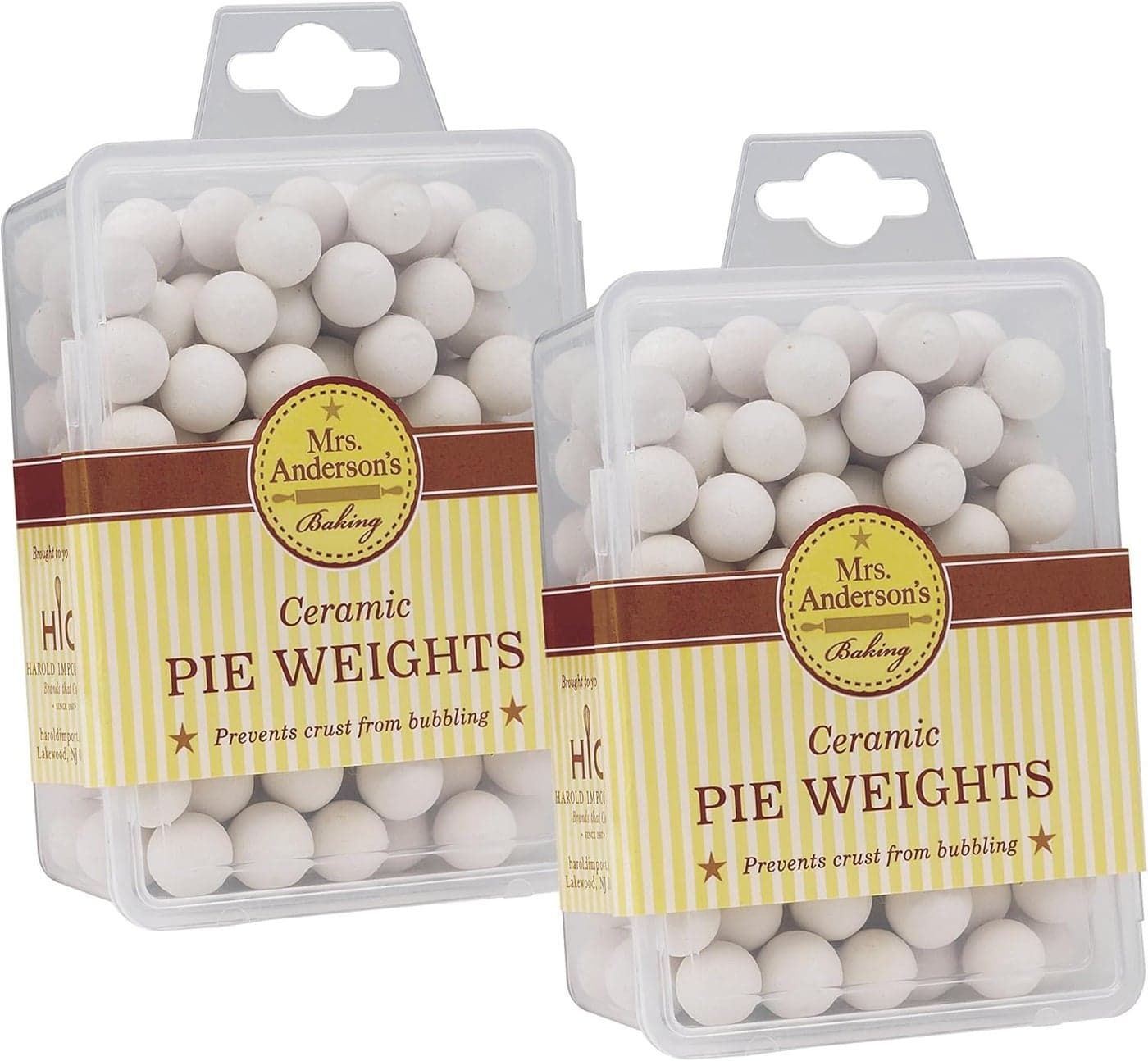 Mrs Andersons Baking Ceramic Pie Crust Weights Natural Ceramic Stoneware Set of 2
