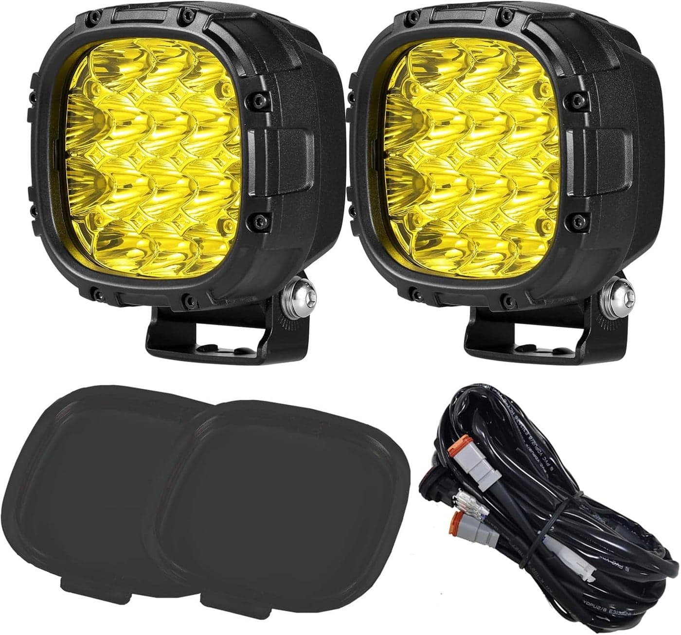 BIGLION.X 4 Inch Pair 160W 18800LM Amber Fog Lights Offroad Pod Lights