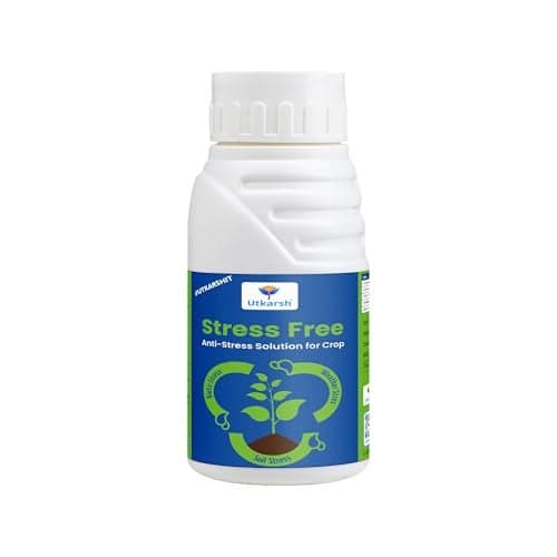 Utkarsh Stress Free - Humic acid, Fulvic acid & Amino Acid Seaweed Extract based Biostimulant, Stimulates Flowering & Fruit Setting, Promotes Vigorous Root & Shoot Growth | 250 ml; Pack of 1