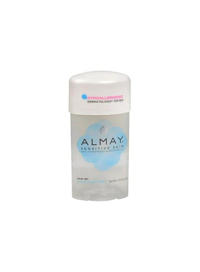 Deodorant for Women by Almay, Gel Antiperspirant, Hypoallergenic, Dermatologist Tested for Sensitive Skin, Fragrance Free, 2.25 Oz